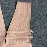 Women Evening Dress Tight Bandage One-Piece Dress Hollow Sexy Hip Skirt
