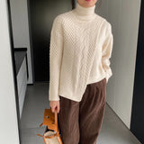 Women Winter Knitted Sweater Turtleneck Thick Sweater Autumn Winter Coat 8t3123