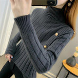 Women Knitwear Autumn and Winter Turtleneck Knitwear Loose Sweater