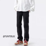 Men Jeans Summer Loose Straight Slim Casual Trousers