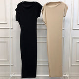 Women Dresses Long Sleeveless Hip Skirt