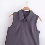 Women Tops Summer Vintage Vest Short Top