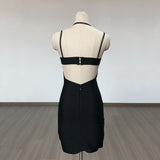 Women Evening Dress Sexy Dress Backless Slim Fit Bandage Dress