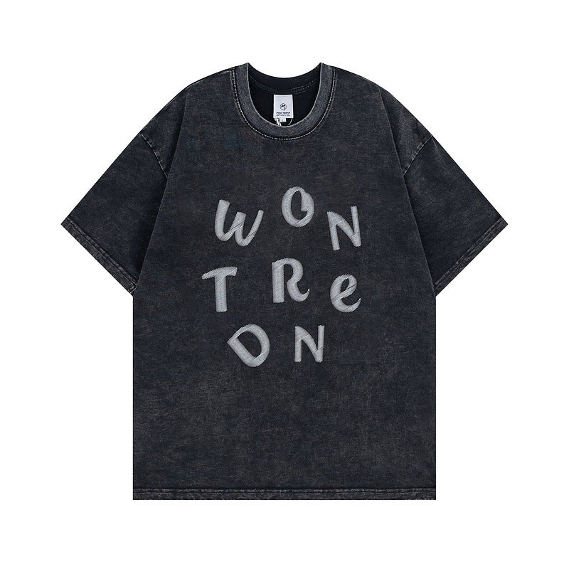Men T Shirt Graffiti Loose Short Sleeve T-shirt