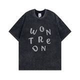 Men T Shirt Graffiti Loose Short Sleeve T-shirt
