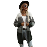 Women Knitted Sweater Autumn and Winter V-neck Women's Coat