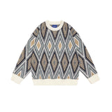 Unisex Sweater Autumn Rhombus Knitted Sweater