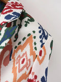Women Suits Autumn and Winter Long-Sleeved Double-Breasted Printed Blazer