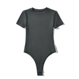 Women Tops Summer round Neck Short Sleeves Jumpsuit
