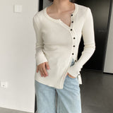Women Cardigan Sweater V-neck Long Sleeve Cardigan Top 8t8318