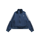 Unisex Jacket Vintage Jacket Loose Short Stand Collar Sports Jacket