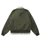 Women Jacket Vintage Loose Baseball Uniform Pilot Coat