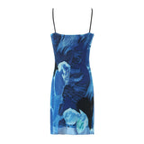 Women Dresses Summer Mesh Sling Dress Backless Sexy Skirt (Xds0414)