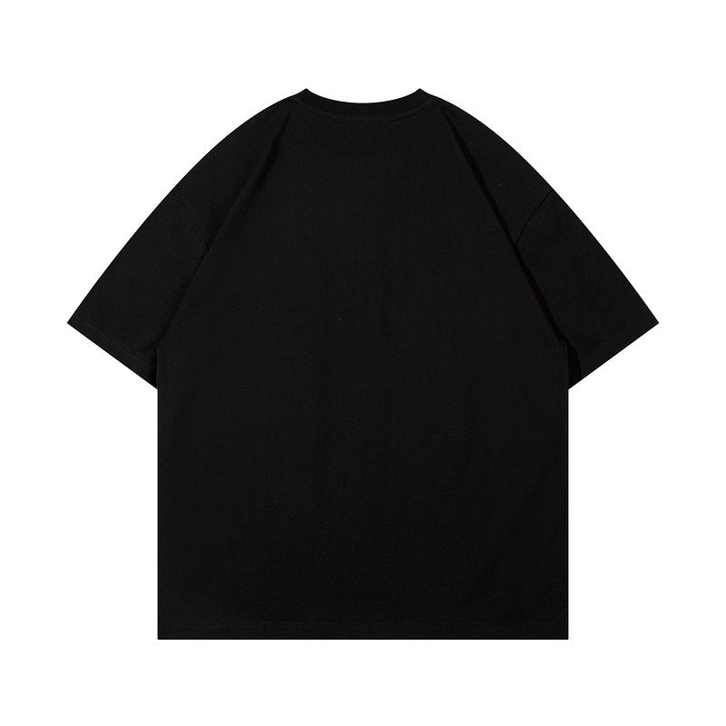 Men T Shirt Graffiti Oversize Half Sleeve T-shirt Men's and Women's Retro Couple Short Sleeve T-shirt
