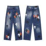 CHH Chrome Hearts Jeans Unisex Casual Loose Jeans
