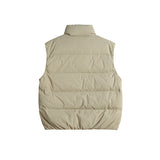Unisex Winter Cotton Coat Stand Collar down Vest Retro Warm Sleeveless Top