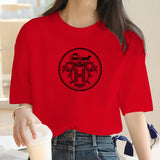 Luxury Brand Fashion letter H Surrey Printed Crew Neck
