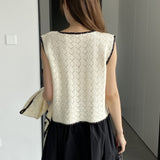 Women Knitted Two-Piece Set Autumn Knitted Two-Piece Short Top Suit X3012