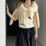 Women Knitted Two-Piece Set Autumn Knitted Two-Piece Short Top Suit X3012