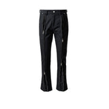 MIJKO Men's Vintage Pants MIJKO Men's Women's Autumn and Winter Zipper Wide-footed Trousers Denim Casual Pants