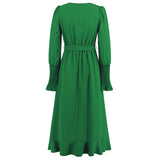 Women Date Dress V-neck Dress Formal Dress
