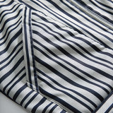 Unisex Winter Cotton Coat Vertical Stripes Collarless Cotton-Padded Clothes Retro Loose Cotton Coat