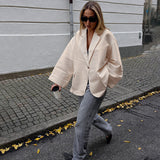 Women Trench Coat Blazer Autumn and Winter Loose Long Sleeve