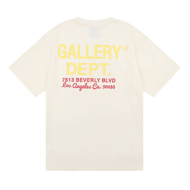 Gallery Dept T Shirts Cotton Male and Female Couple Short Sleeve T-shirt