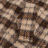 Unisex Winter Cotton Coat Winter Vintage Plaid Hooded Letters Baseball Uniform Jacket