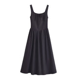 Women Dresses Summer Sleeveless Long Dress (Xds0414)