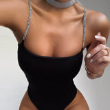 Women Jumpsuit Spring and Summer Sleeveless Sexy Suspenders Backless Bodysuit