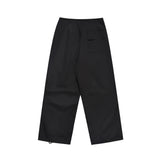 Men Sweatpants Pleated Workwear Casual Pants Double-Layer Mesh Lining Sports Straight Trousers