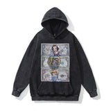 Men Hoodie Autumn and Winter Terry Worn Looking Washed-out Hooded Sweater