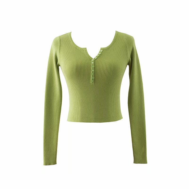 Women Sweater Knitwear Autumn and Winter V-neck Sweater Sweater Top