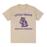 My Tummy Hurts Funny Raccoon Graphic T Shirt Weird