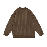 Unisex Sweater Autumn Vintage Dark Striped Sweater