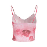 Women Tops Jf24072 Summer Slim Fit Vest Mesh Camisole Top