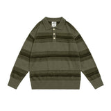 Unisex Sweater Autumn Vintage Dark Striped Sweater