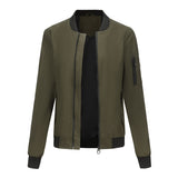 Women's Trench Coat Spring and Autumn Thin Flight Jacket Women's Casual Long Sleeve Coat Women's Loose Lapel Baseball Uniform