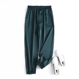 Women Sweatpants Casual Pants Elastic High Waist Loose Tappered Wide Leg Pants