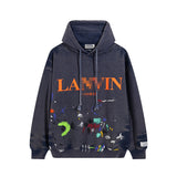Gallery Dept Hoodie Hand Painted Graffiti Washed Hooded Sweater