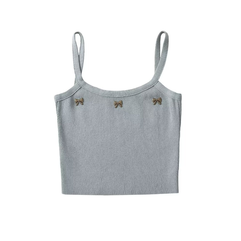 Women Tops Summer Butterfly Knitted Camisole
