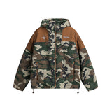 Unisex Winter Cotton Coat Camouflage Berber Fleece Cotton Coat Vintage Embroidered Cotton Jacket