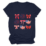 Summer T-shirt print picture bow fashion short sleeve