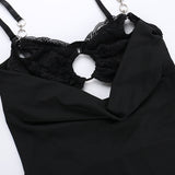 Women Dresses Spring Slim-Fitting Short Skirt Sexy Cutout Split Sling Dress (Csm202403)