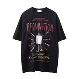 Men Vintage T-Shirt Printed Men's Short-Sleeved T-shirt Summer Loose