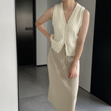 Women Knitted Skirt Autumn and Winter Simplicity Skirt Straight Skirt
