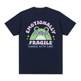 Emotionally Fragile Handle with Care Cute Frog Meme T Shirts
