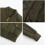 Women Trench Coat Bomber Jacket Women Baseball Jacket Spring and Autumn Flight Suit Long Sleeve Coat