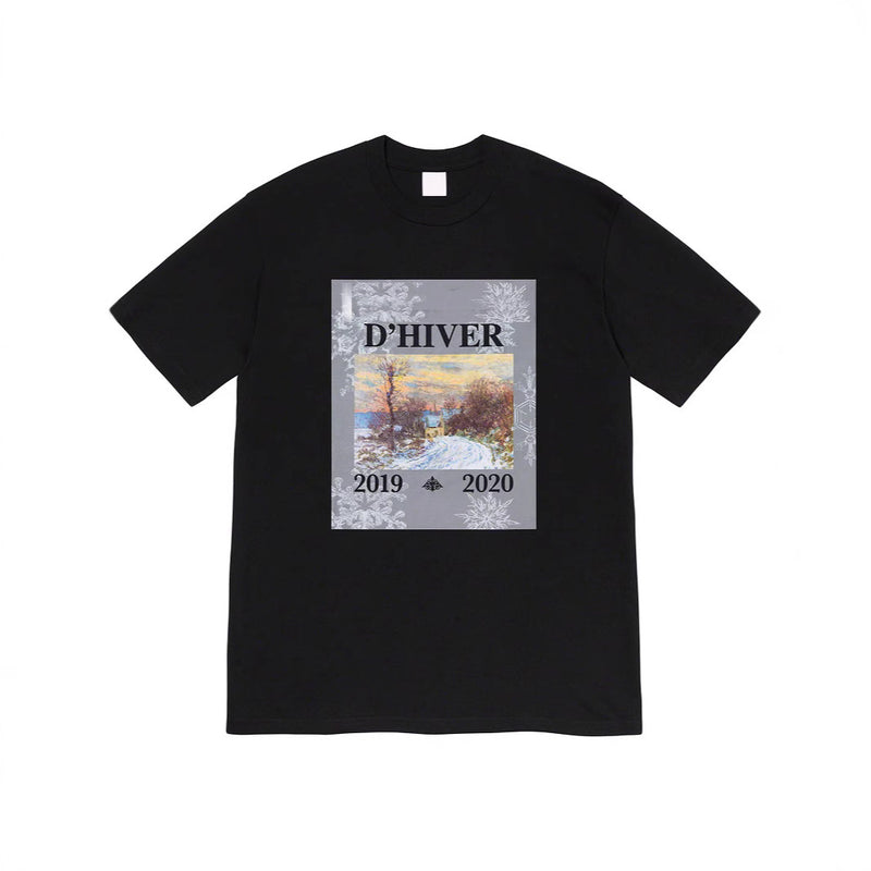 Men T-shirts 19FW D'HIVER TEE printed cotton short-sleeved T-shirt bottoming shirt